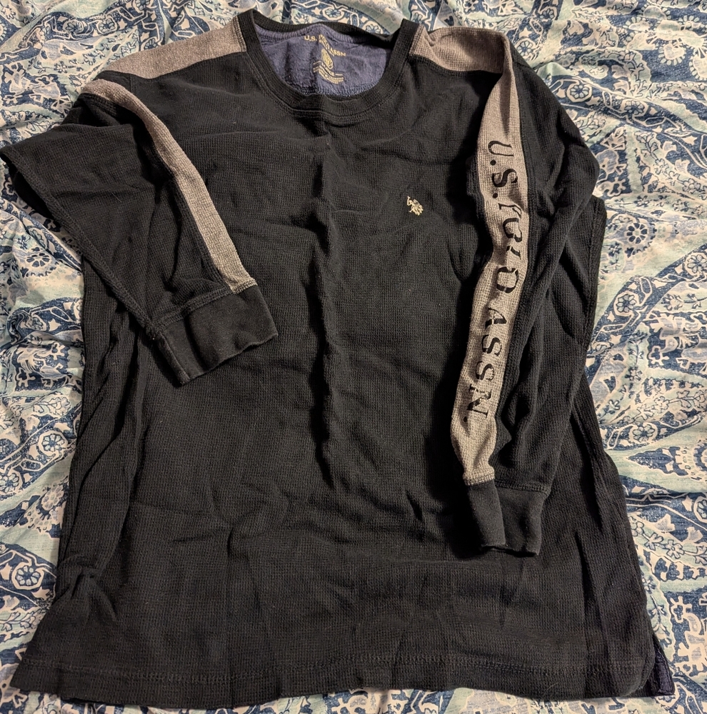 U.S. Polo Assn. Black Long Sleeve Shirt Size XL